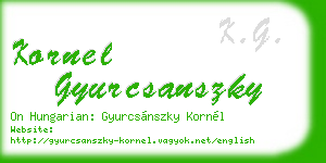 kornel gyurcsanszky business card